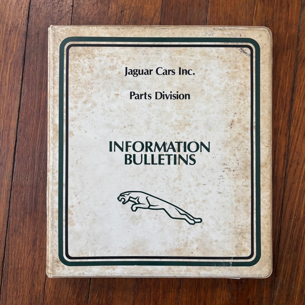 1986 Jaguar Cars Inc Parts Division Information Bulletins Technical Service Book